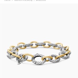 Authentic DY OVAL LINK CHAIN BRACELET